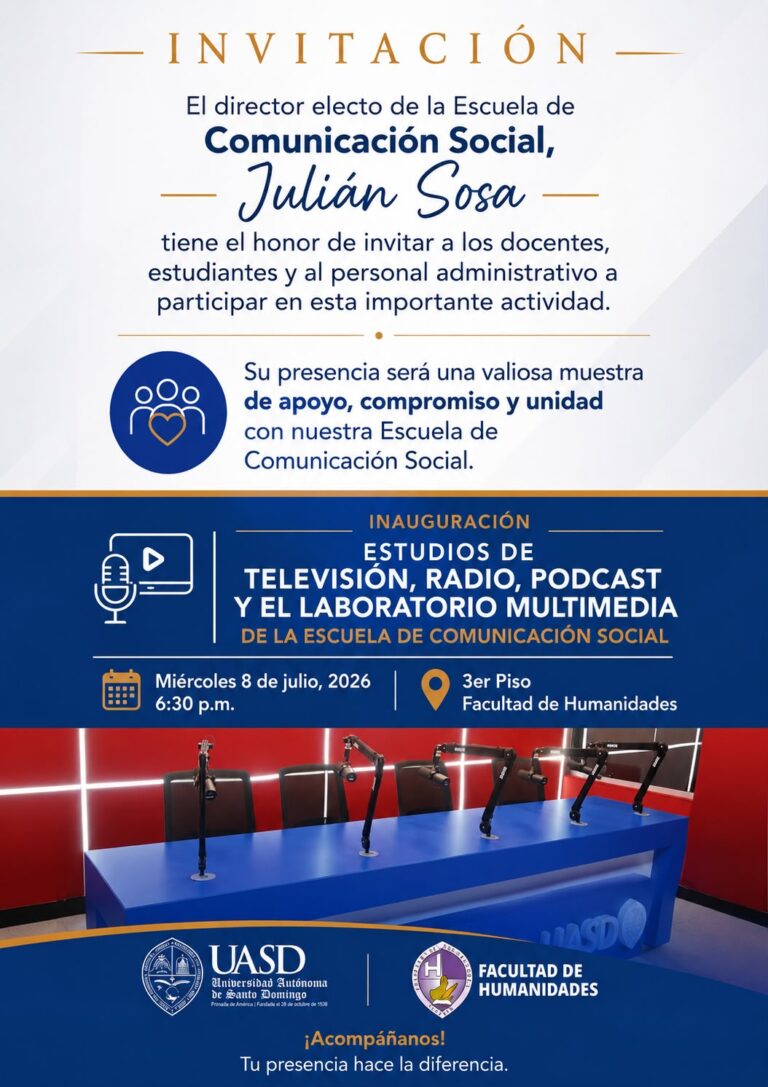 UASD inaugurará estudio para estudiantes de comunicación